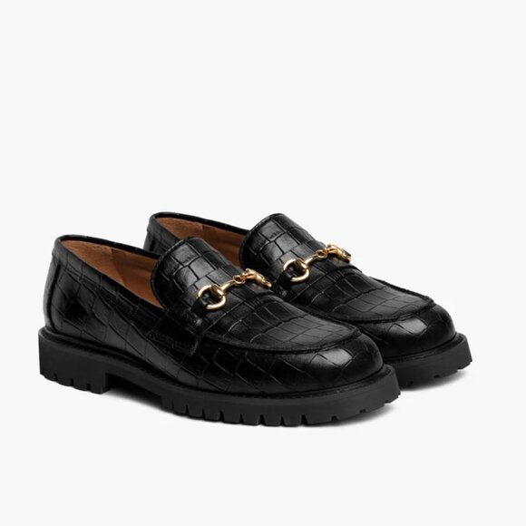 Thursday Boot Company Penny Loafers Black Croc - Picture 4 of 4